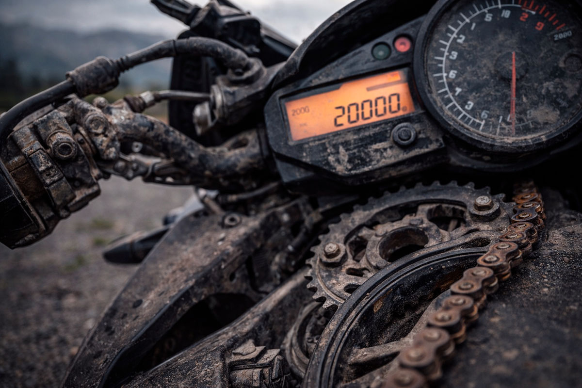 Износ мотоцикла после 20 000 км: что меняется и на что обратить внимание